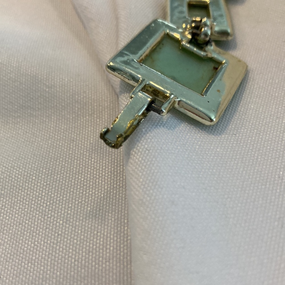 Retro Classic blue green 50s 60s style bracelet. This is a fun piece! - Picture 9 of 9